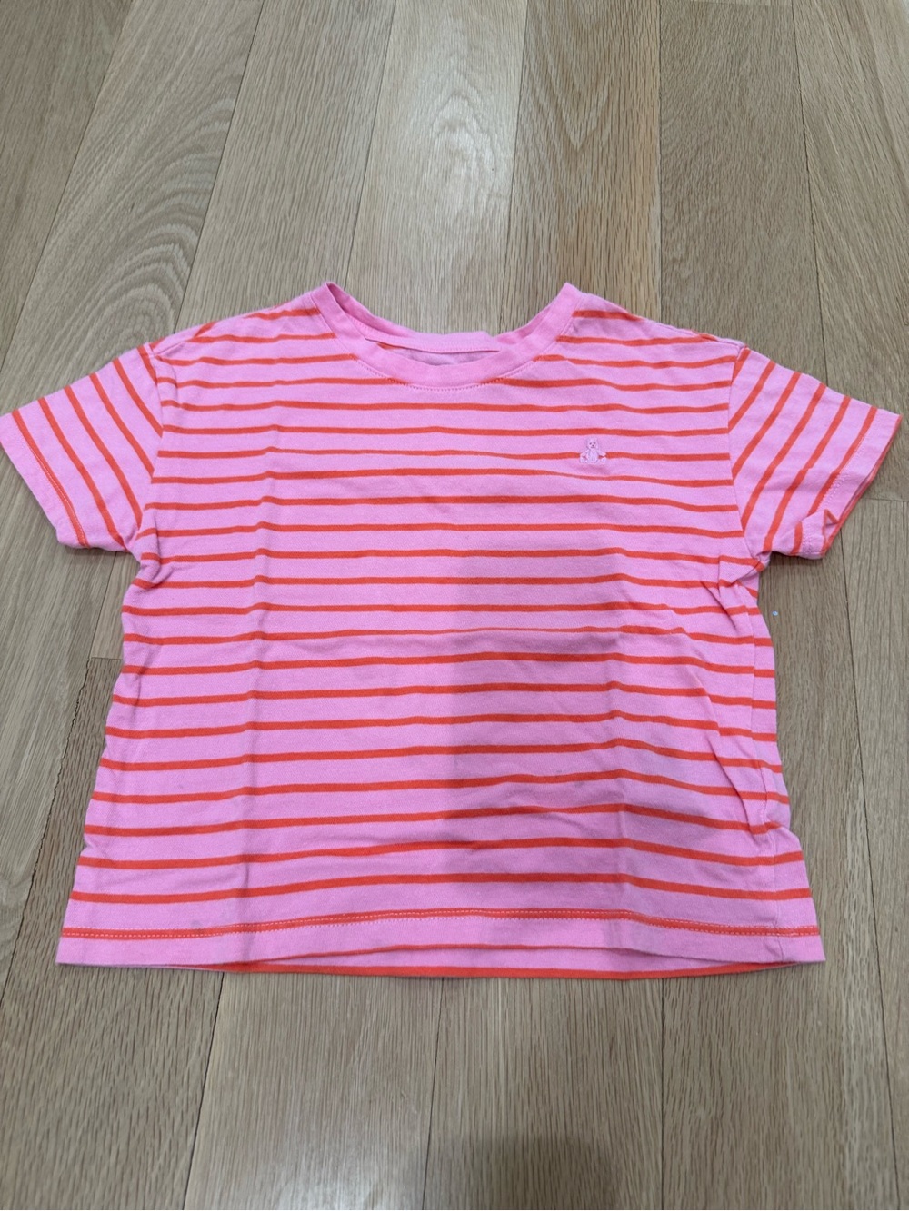 Gap Kids Pink & Coral Striped Short Sleeve Tee 5T